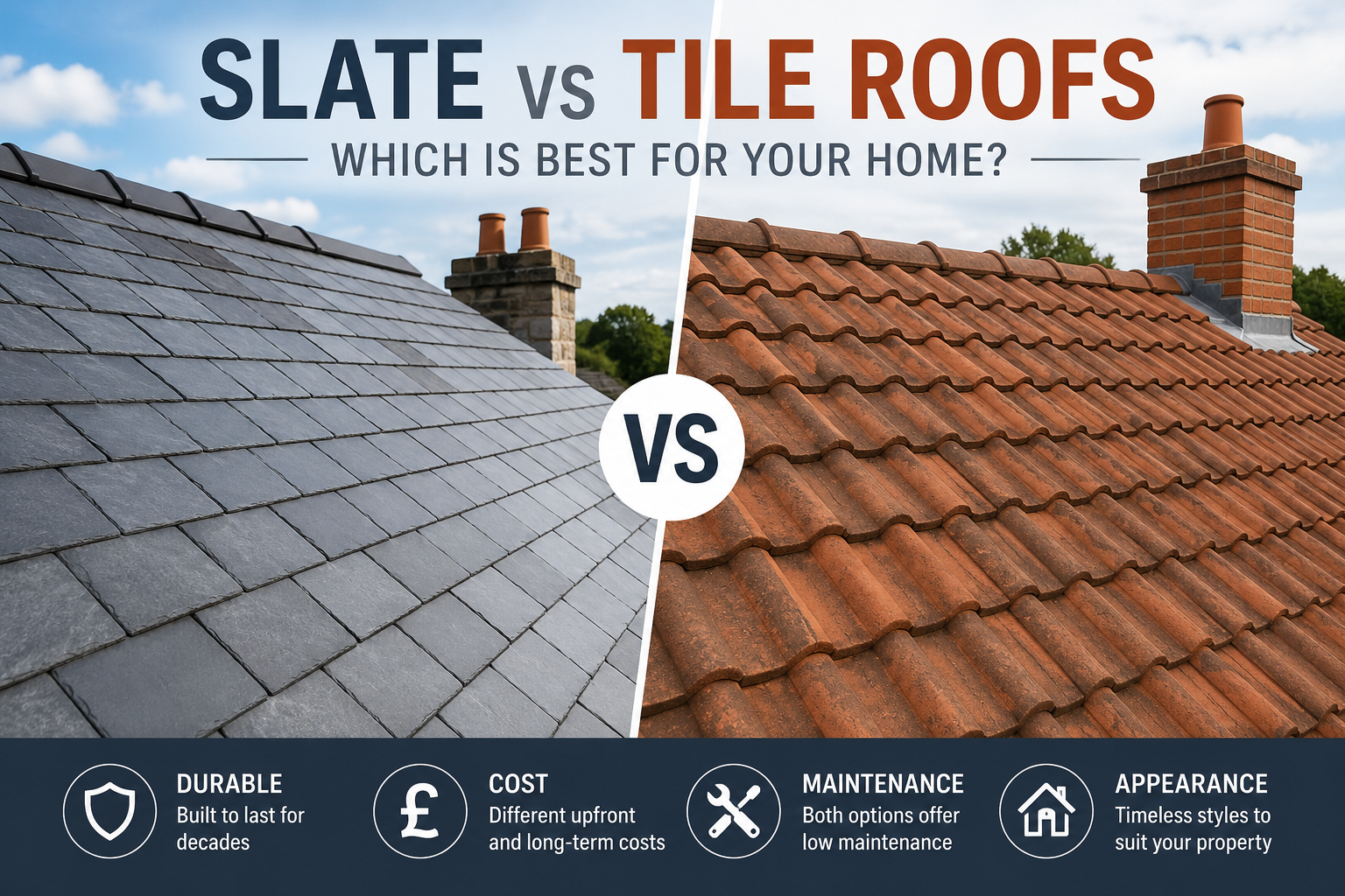 Slate vs Tile Roofs | Which Roofing Material is Best for Your Home?